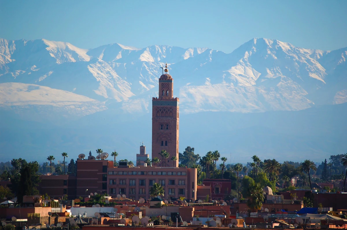 Marrakech medina at golden hour